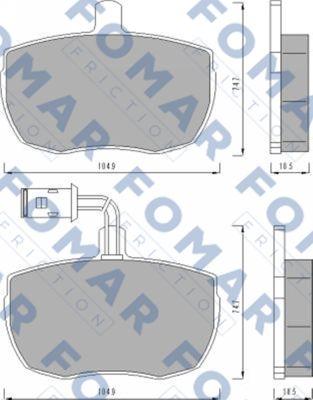 FOMAR Friction FO 437881 - Kit pastiglie freno, Freno a disco autozon.pro