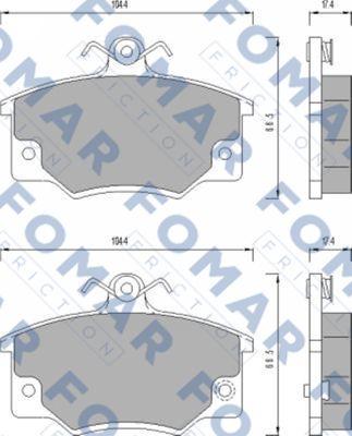 FOMAR Friction FO 437381 - Kit pastiglie freno, Freno a disco autozon.pro