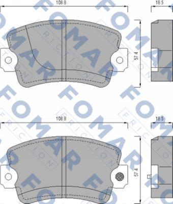 FOMAR Friction FO 429081 - Kit pastiglie freno, Freno a disco autozon.pro