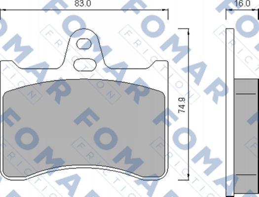 FOMAR Friction FO 424981 - Kit pastiglie freno, Freno a disco autozon.pro