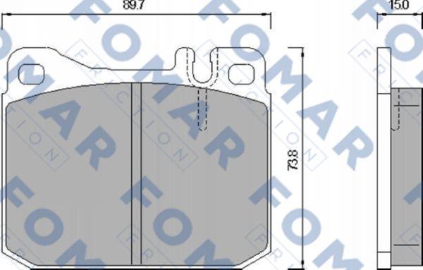 FOMAR Friction FO 424281 - Kit pastiglie freno, Freno a disco autozon.pro