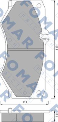 FOMAR Friction FO 426181 - Kit pastiglie freno, Freno a disco autozon.pro