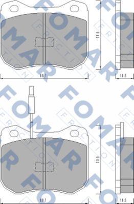 FOMAR Friction FO 426281 - Kit pastiglie freno, Freno a disco autozon.pro