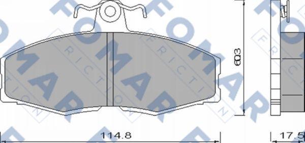 FOMAR Friction FO 420481 - Kit pastiglie freno, Freno a disco autozon.pro