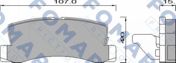 FOMAR Friction FO 428881 - Kit pastiglie freno, Freno a disco autozon.pro