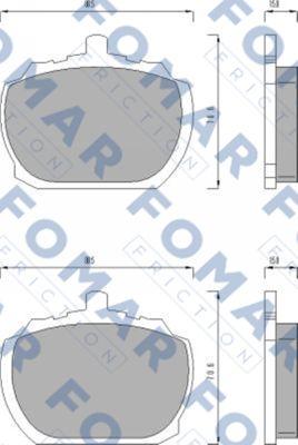 FOMAR Friction FO 423581 - Kit pastiglie freno, Freno a disco autozon.pro