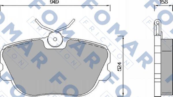 FOMAR Friction FO 422981 - Kit pastiglie freno, Freno a disco autozon.pro