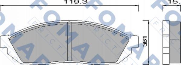 FOMAR Friction FO 427481 - Kit pastiglie freno, Freno a disco autozon.pro