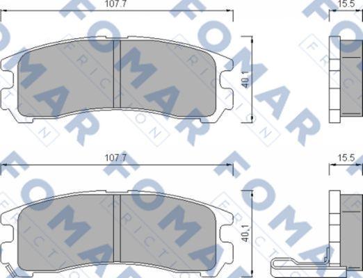 FOMAR Friction FO 479481 - Kit pastiglie freno, Freno a disco autozon.pro