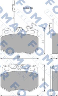 FOMAR Friction FO 474481 - Kit pastiglie freno, Freno a disco autozon.pro