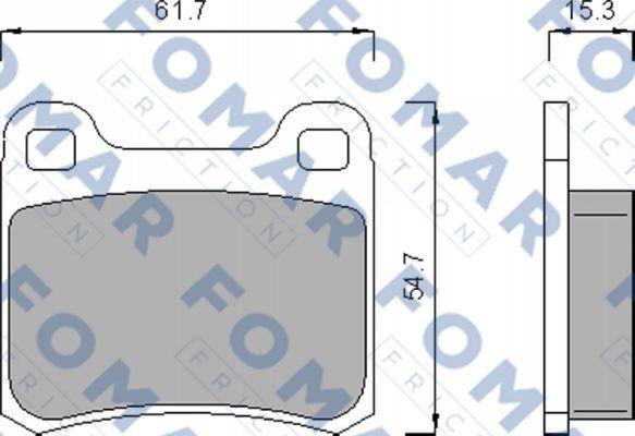 FOMAR Friction FO 474185 - Kit pastiglie freno, Freno a disco autozon.pro