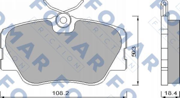 FOMAR Friction FO 474281 - Kit pastiglie freno, Freno a disco autozon.pro