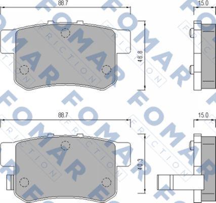 FOMAR Friction FO 475181 - Kit pastiglie freno, Freno a disco autozon.pro