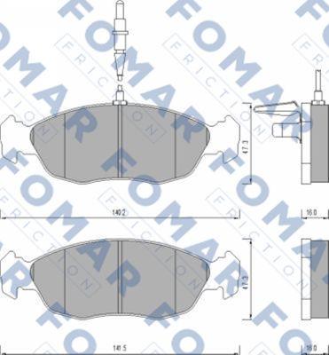 FOMAR Friction FO 475881 - Kit pastiglie freno, Freno a disco autozon.pro