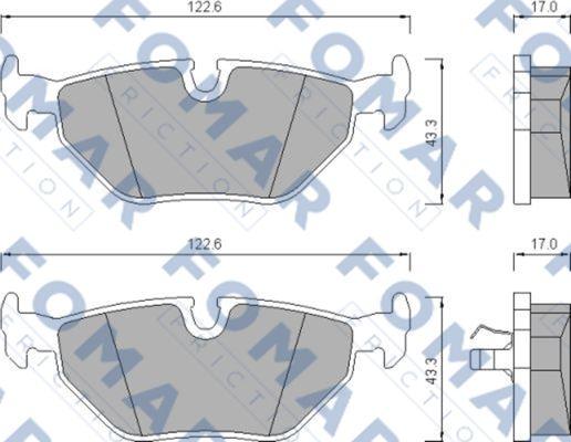 FOMAR Friction FO 476581 - Kit pastiglie freno, Freno a disco autozon.pro