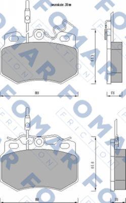 FOMAR Friction FO 470281 - Kit pastiglie freno, Freno a disco autozon.pro