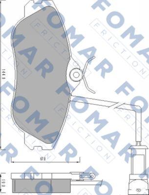 FOMAR Friction FO 471781 - Kit pastiglie freno, Freno a disco autozon.pro