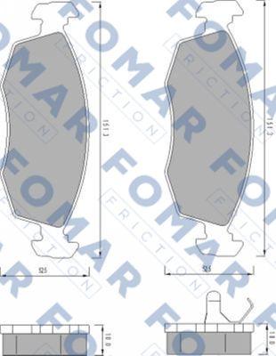 FOMAR Friction FO 478981 - Kit pastiglie freno, Freno a disco autozon.pro