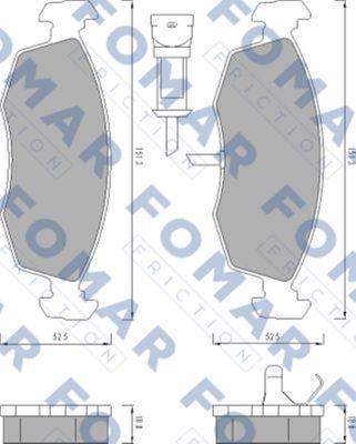 FOMAR Friction FO 478581 - Kit pastiglie freno, Freno a disco autozon.pro