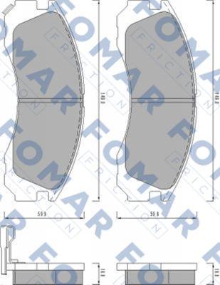 FOMAR Friction FO 478081 - Kit pastiglie freno, Freno a disco autozon.pro