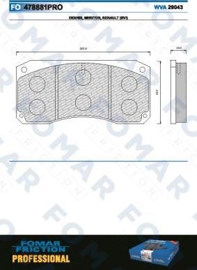 FOMAR Friction FO 478881 - Kit pastiglie freno, Freno a disco autozon.pro