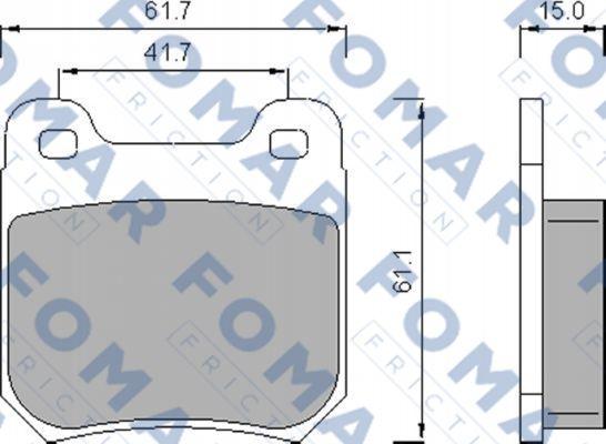 FOMAR Friction FO 478781 - Kit pastiglie freno, Freno a disco autozon.pro