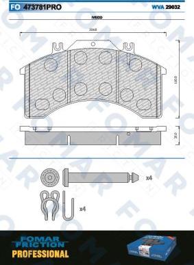 FOMAR Friction FO 473781 - Kit pastiglie freno, Freno a disco autozon.pro