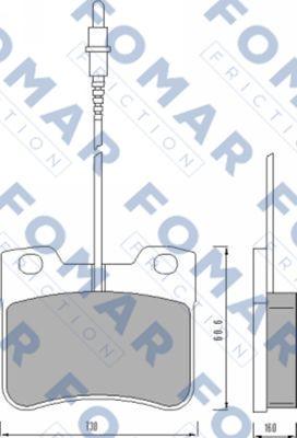 FOMAR Friction FO 472981 - Kit pastiglie freno, Freno a disco autozon.pro