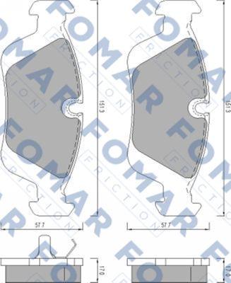 FOMAR Friction FO 472081 - Kit pastiglie freno, Freno a disco autozon.pro