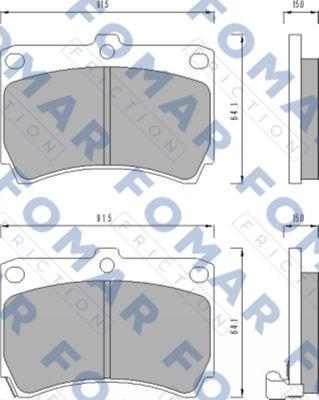 FOMAR Friction FO 477481 - Kit pastiglie freno, Freno a disco autozon.pro