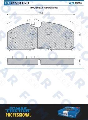 FOMAR Friction FO 477781 - Kit pastiglie freno, Freno a disco autozon.pro