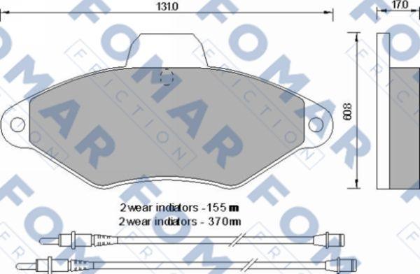 FOMAR Friction FO 592481 - Kit pastiglie freno, Freno a disco autozon.pro