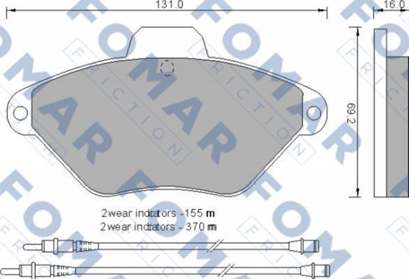 FOMAR Friction FO 592581 - Kit pastiglie freno, Freno a disco autozon.pro