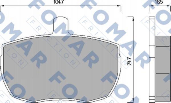 FOMAR Friction FO 543081 - Kit pastiglie freno, Freno a disco autozon.pro