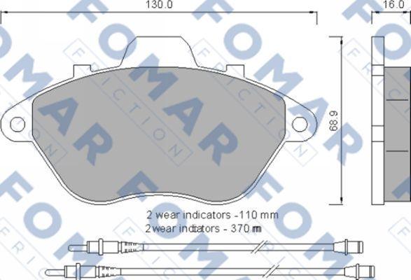 FOMAR Friction FO 554581 - Kit pastiglie freno, Freno a disco autozon.pro