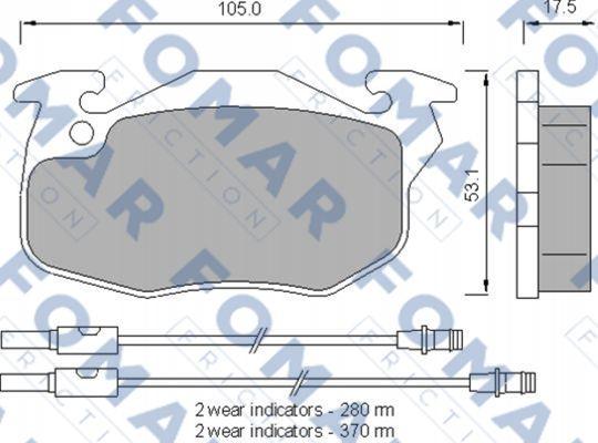 FOMAR Friction FO 553781 - Kit pastiglie freno, Freno a disco autozon.pro