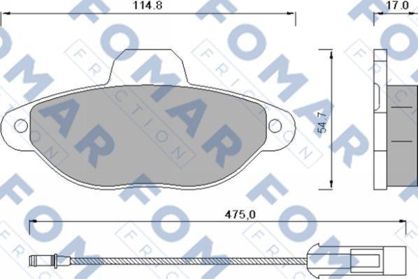 FOMAR Friction FO 582881 - Kit pastiglie freno, Freno a disco autozon.pro