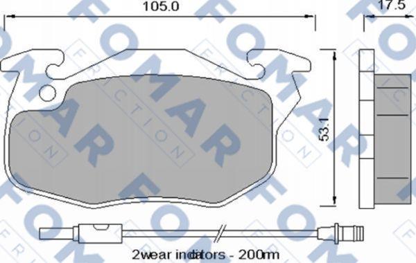 FOMAR Friction FO 529481 - Kit pastiglie freno, Freno a disco autozon.pro