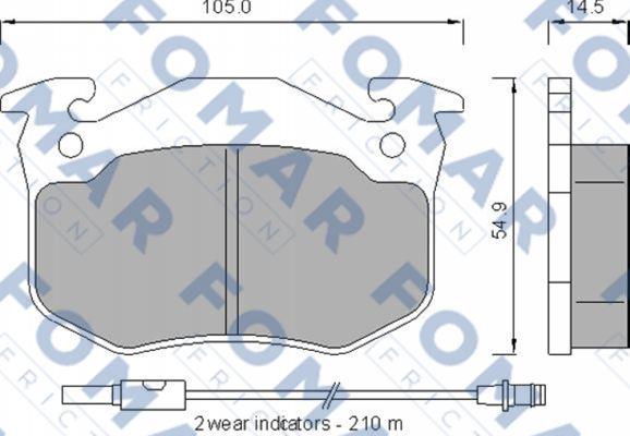 FOMAR Friction FO 528281 - Kit pastiglie freno, Freno a disco autozon.pro