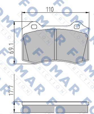 FOMAR Friction FO 699184 - Kit pastiglie freno, Freno a disco autozon.pro