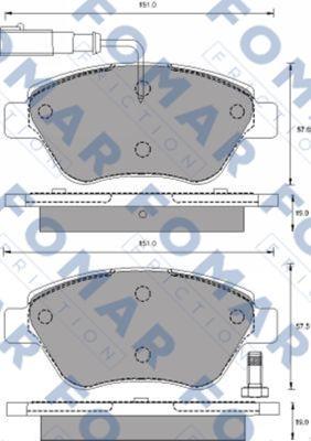 FOMAR Friction FO 694081 - Kit pastiglie freno, Freno a disco autozon.pro