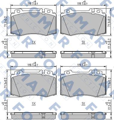 FOMAR Friction FO 694181 - Kit pastiglie freno, Freno a disco autozon.pro