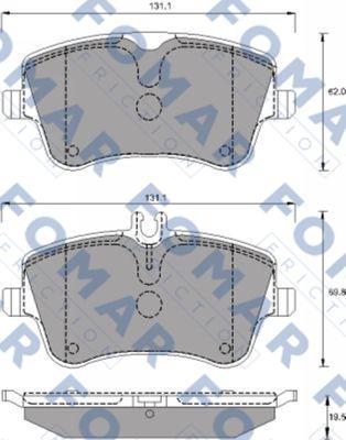 FOMAR Friction FO 690581 - Kit pastiglie freno, Freno a disco autozon.pro