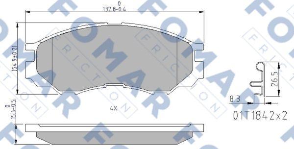 FOMAR Friction FO 690781 - Kit pastiglie freno, Freno a disco autozon.pro