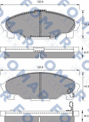 FOMAR Friction FO 691481 - Kit pastiglie freno, Freno a disco autozon.pro