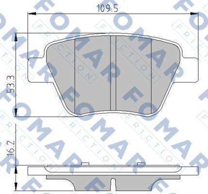 FOMAR Friction FO 691581 - Kit pastiglie freno, Freno a disco autozon.pro