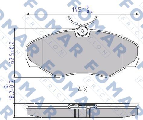 FOMAR Friction FO 692681 - Kit pastiglie freno, Freno a disco autozon.pro