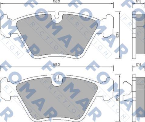 FOMAR Friction FO 649281 - Kit pastiglie freno, Freno a disco autozon.pro