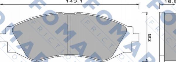 FOMAR Friction FO 649781 - Kit pastiglie freno, Freno a disco autozon.pro