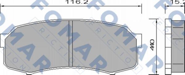 FOMAR Friction FO 644981 - Kit pastiglie freno, Freno a disco autozon.pro